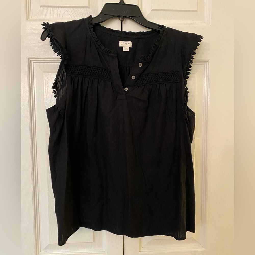 J Crew Black Sleeveless Top Medium